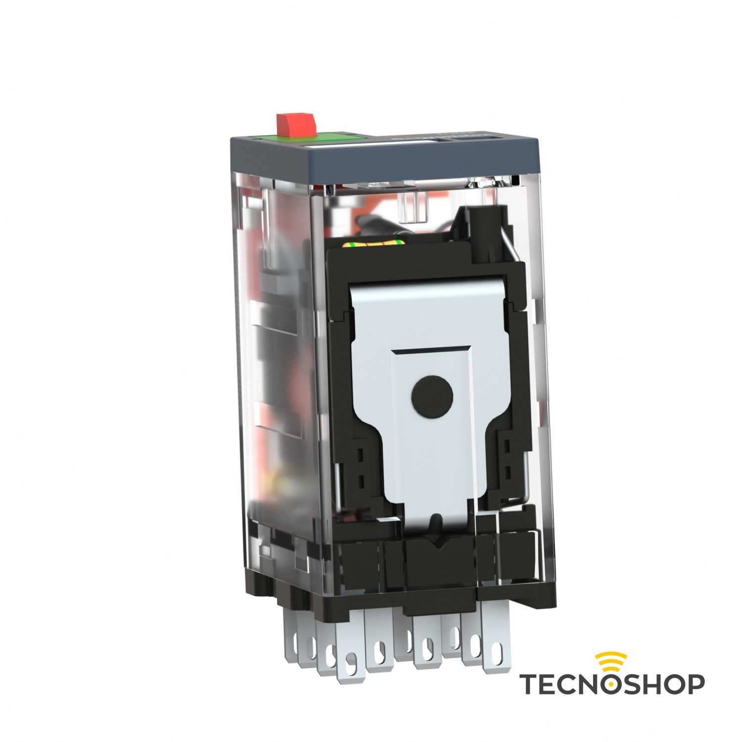 SCHNEIDER RELE' CON LED MINIATURIZZATO 4 NC/NO CON BOBINA 24VAC 6A - immagine 2