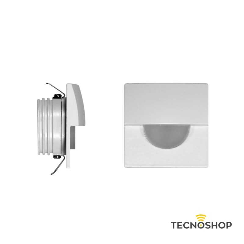 BENEITO SEGNAPASSO LED "SKIN" QUADRATO 2W 3000K IP54 BIANCO