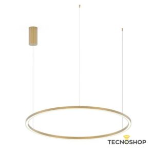 INTEC SOSPENSIONE LED "HOOP" CIRCOLARE 60W TRICOLOR D.120CM CON FINITURA ORO
