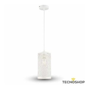 SOSPENSIONE BIANCA CON PORTALAMPADA E27