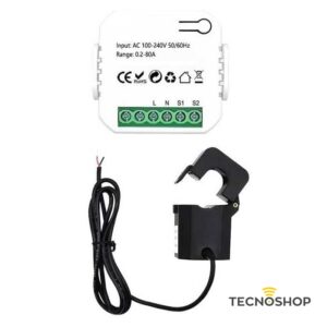 CONTATORE DI ENERGIA WIFI MONOFASE CON PINZA AMPEROMETRICA 80A