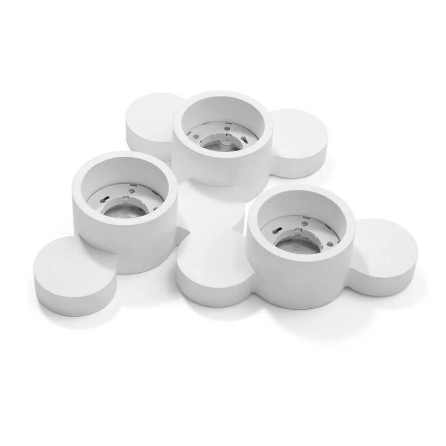 SFORZIN PLAFONE IN GESSO CHIO A 3 LUCI 3xGX53 BIANCO - immagine 5