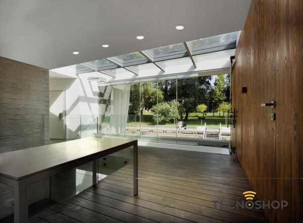 SFORZIN FARETTO GESSO INCASSO "THESSALY" CON CORNICE BIANCO SPAZZOLATO 1XGU10 - immagine 4