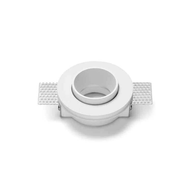 SFORZIN FARETTO GESSO INCASSO "THESSALY" CON CORNICE BIANCO SPAZZOLATO 1XGU10