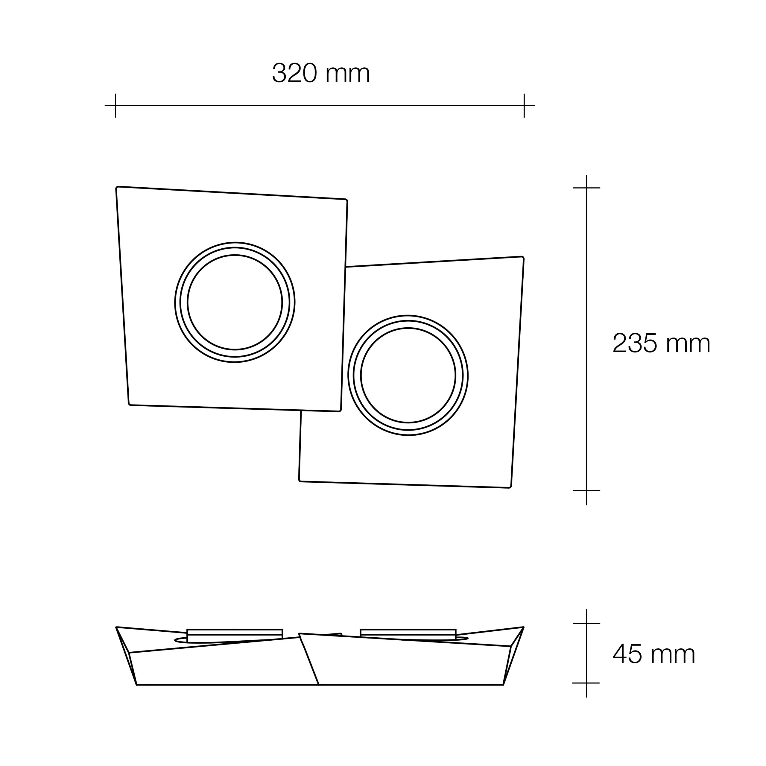 SFORZIN PLAFONE IN GESSO ANCHISE 2xGX53 BIANCO - immagine 3