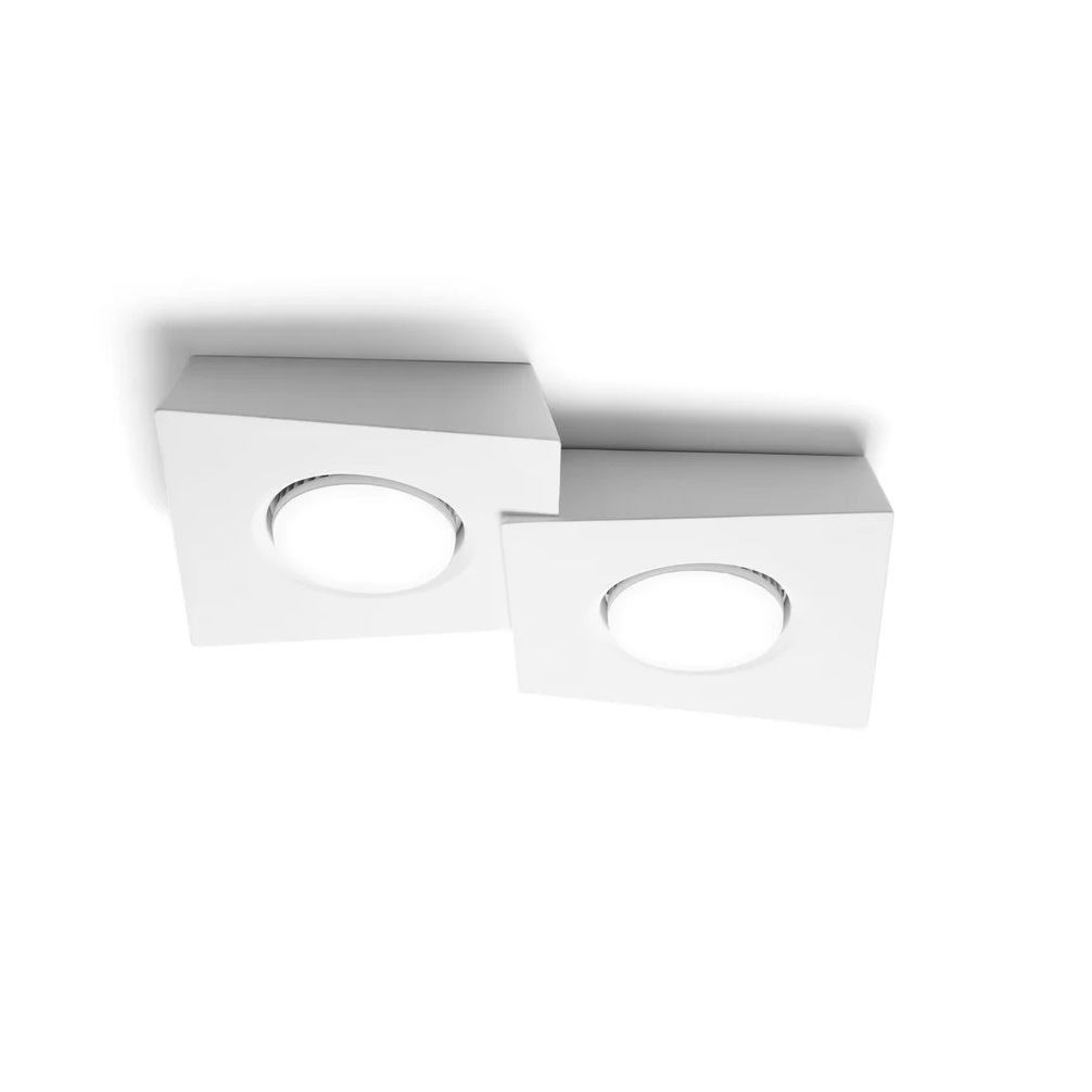 SFORZIN PLAFONE IN GESSO ANCHISE 2xGX53 BIANCO