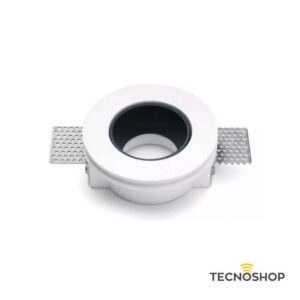 SFORZIN FARETTO GESSO INCASSO "THESSALY" CON GHIERA NERO SPAZZOLATO 1XGU10