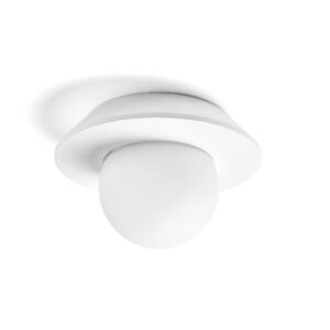 SFORZIN PLAFONE IN GESSO CICLADI 1xGX53 CON SFERA IN VETRO
