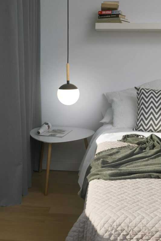 FARO SOSPENSIONE MINE 1xE27 D.185mm LEGNO/METALLO/VETRO - immagine 4