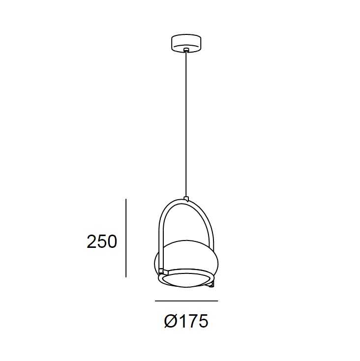LEDS SOSPENSIONE "COCO" 1xE14 CON FINITURA ORO - immagine 2