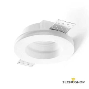 SFORZIN FARETTO TONDO IN GESSO A INCASSO CON PORTALAMPADA GU10