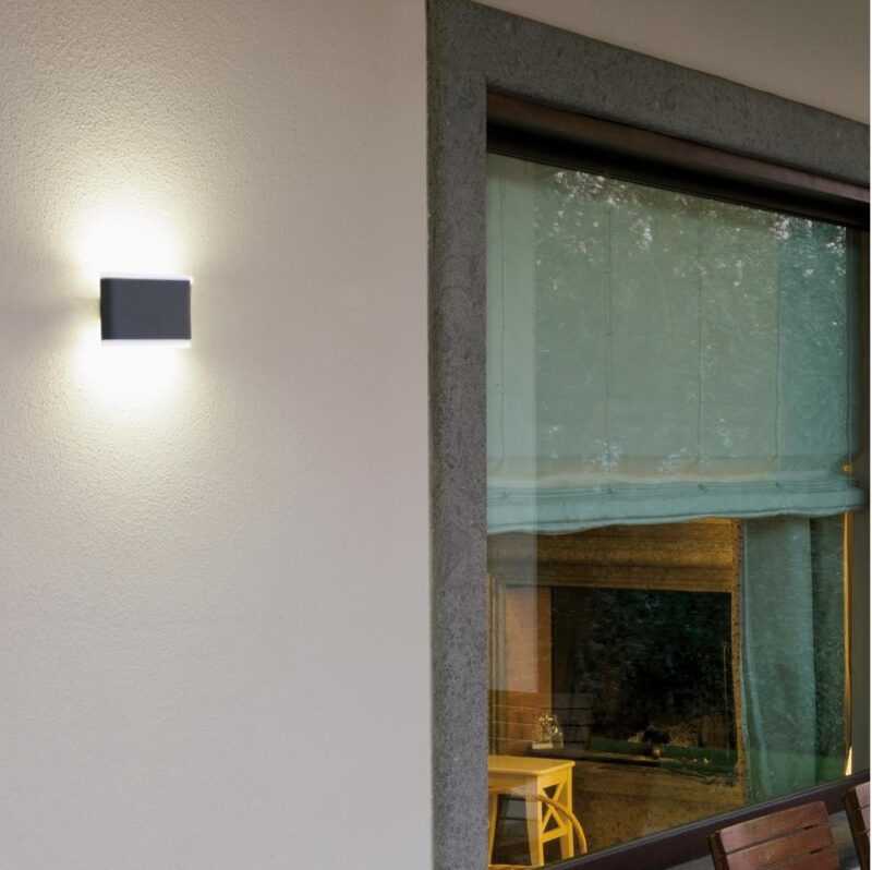 SOVIL APPLIQUE LED UP&DOWN "WAVE" 14W 4000K CON FINITURA GRIGIA - immagine 4