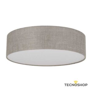 TK LIGHTING PLAFONE IN LINO RONDO 4xE27 D.60cm TORTORA