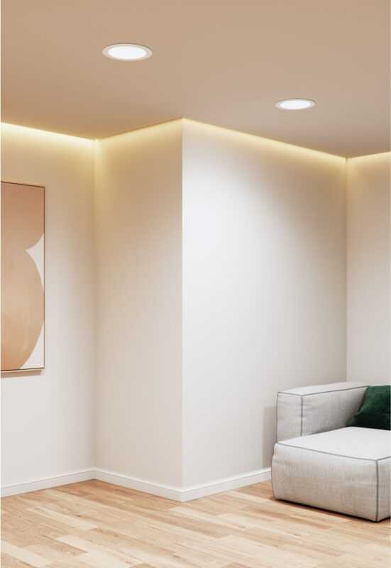 BENEITO FARETTO INCASSO "THESSIS" 25W TRICOLOR D.23mm BIANCO - immagine 3