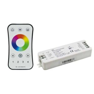 KIT CONTROLLER RGB CON RADIOCOMANDO TOUCH A 4 ZONE + RICEVITORE 3 CANALI 12/24V