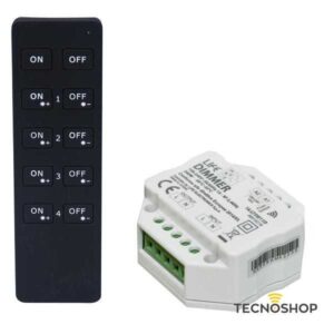 KIT DIMMER RADIOCOMANDO 4 ZONE + RICEVITORE 1CH 240W