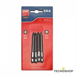 USAG ASSORTIMENTO PZ.4 IN BLISTER 664 S4/75 CON ATTACCO 1/4"