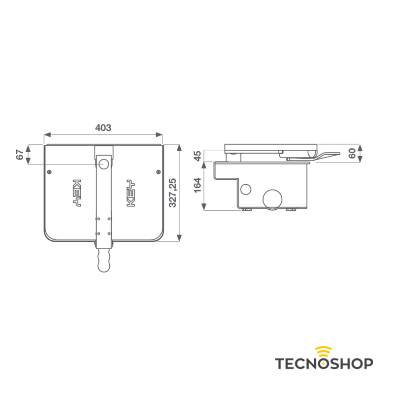 KEY MOTORIDUTTORE INTERRATO 230V PER ANTE A BATTENTE - immagine 2
