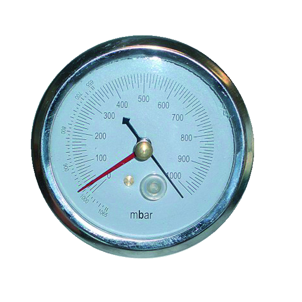 TECNOGAS VACUOMETRO ATTACCO POSTERIORE CENTRALE DA 1/8"