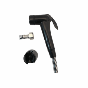 GOPLAST KIT DOCCIA A PULSANTE NERO CON TUBO