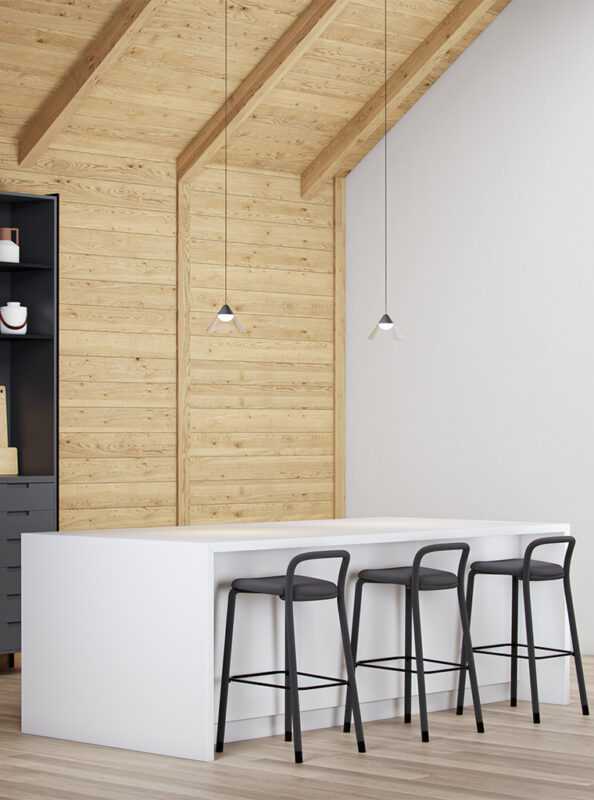 BENEITO SOSPENSIONE LED "ARK" 6W 3000K NERA/TRASPARENTE - immagine 4