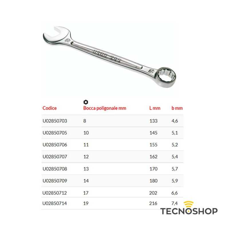 USAG SERIE 8 CHIAVI COMBINATE 8-10-11-12-13-14-17-19 - immagine 2