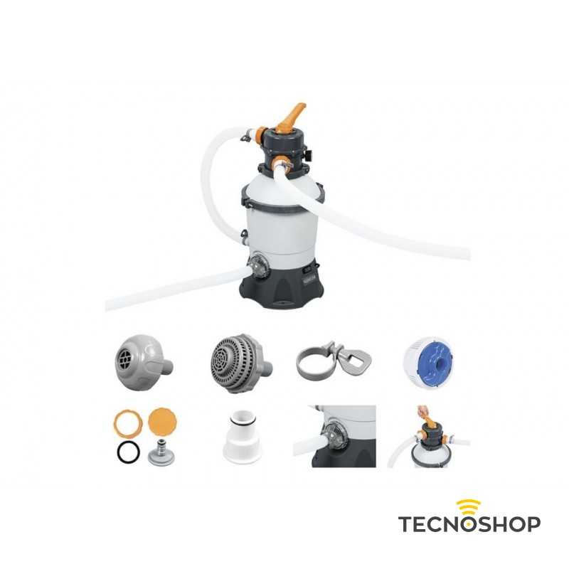 BESTWAY POMPA FILTRO SABBIA PER PISCINE 3028 LT/H - immagine 4