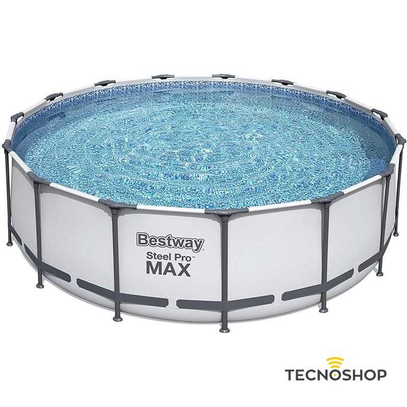 BESTWAY PISCINA TONDA 457x122cm CON FILTRO-SCALETTA E TELO