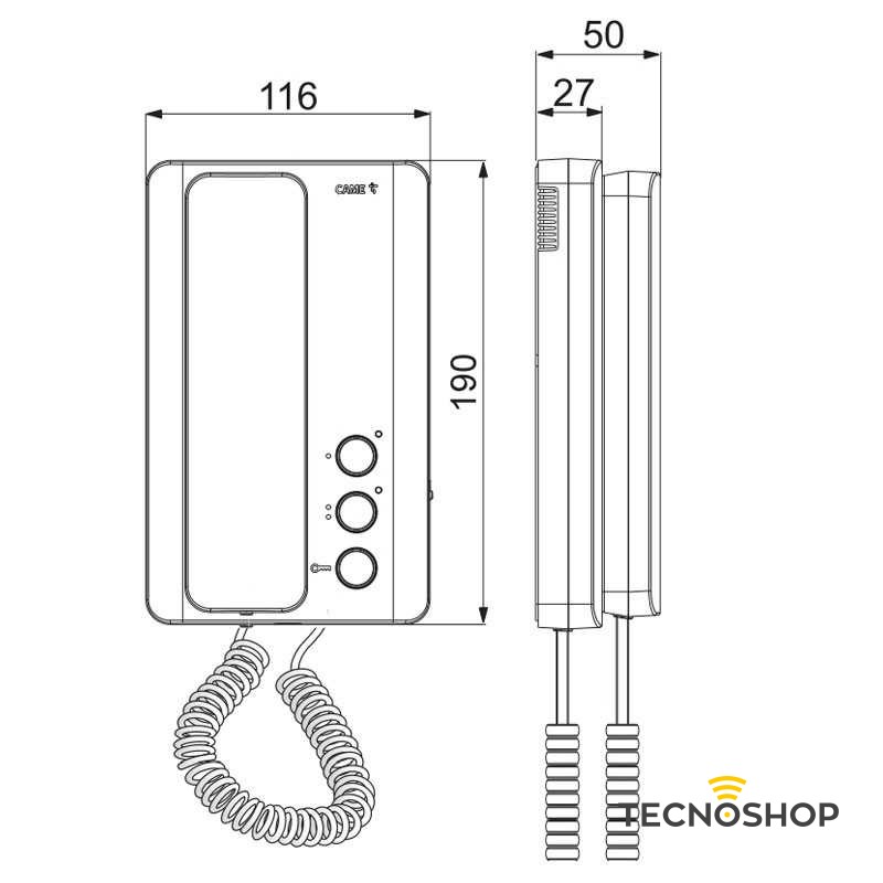 CAME CITOFONO 840CA-0030 AGATA A200K PER SISTEMA TRADIZIONALE - immagine 4