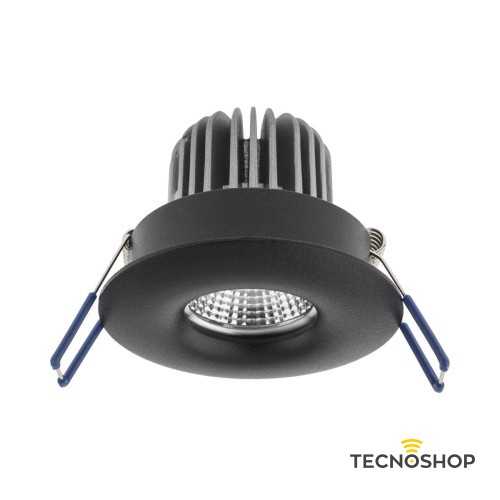 REDO FARETTO INCASSO TONDO MOD. XCOVER 1xGU10 NERO OPACO