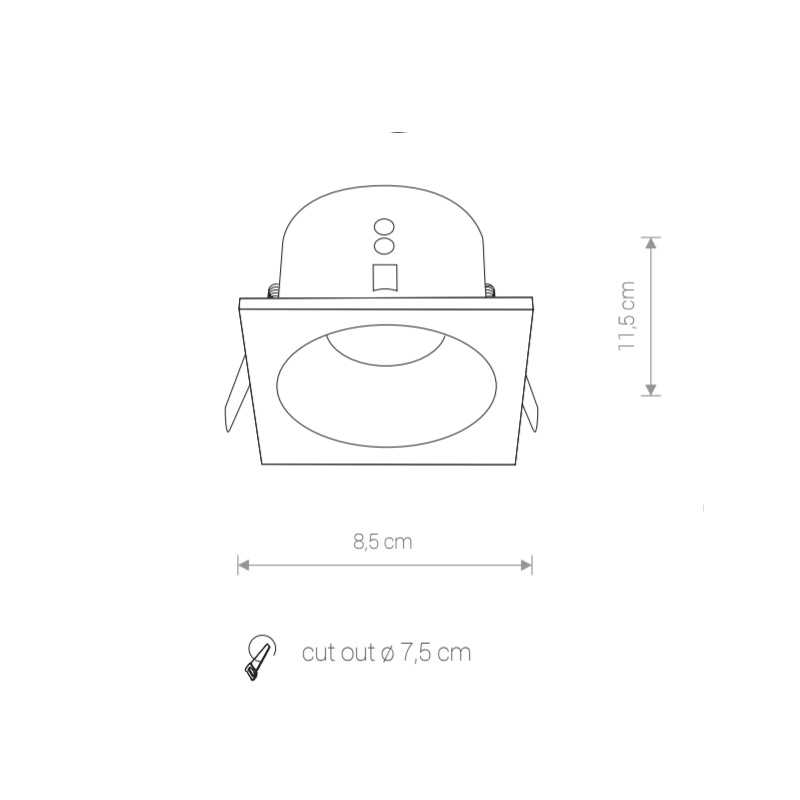 NOWODVORSKI FARETTO INCASSO "DELTA" 1XGU10 IP54 BIANCO - immagine 3