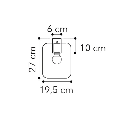 INTEC APPLIQUE A PARETE "SMITH-AP1" 1xE27 CON FINITURA BIANCA - immagine 4