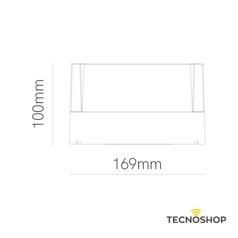 BENEITO APPLIQUE TONDO "BLIS R" 15W TRICOLOR 1000LM IP65 CORTEN - immagine 2
