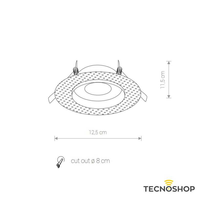 NOWODVORSKI FARETTO INCASSO PER CARTONGESSO 1XGU10 IP54 BIANCO - immagine 3