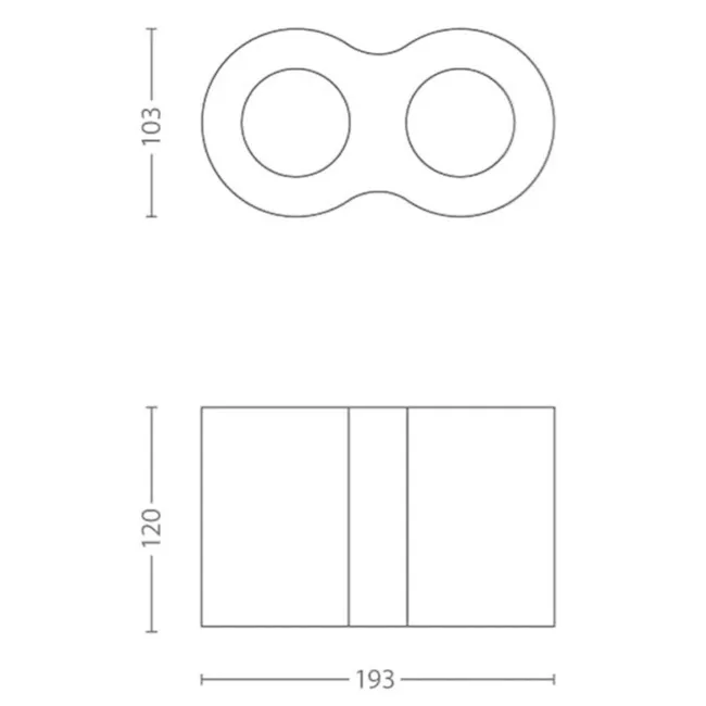 PHILIPS FARETTO "PILLAR" 2xGU10 IN METALLO BIANCO - immagine 3