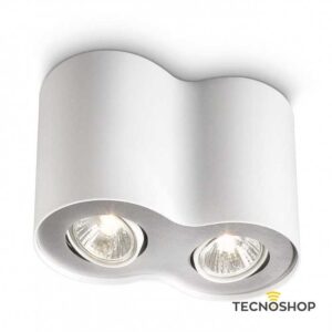 PHILIPS FARETTO "PILLAR" 2xGU10 IN METALLO BIANCO