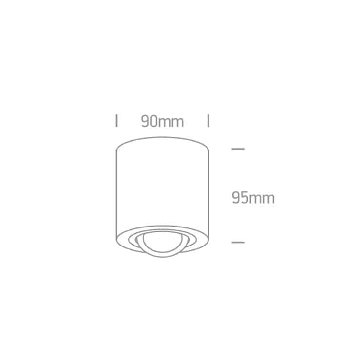 DIMCO CILINDRETTO DA SOFFITTO 1xGU10 IN ALLUMINIO - immagine 2