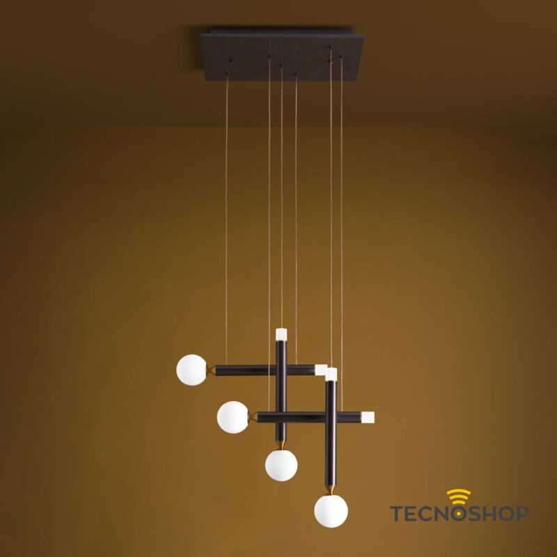 VIVIDA SOSPENSIONE SEVENTY 3000K 2640LM NERO ORO - immagine 2