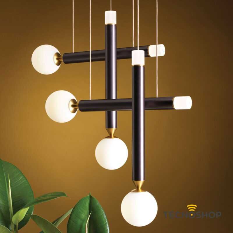 VIVIDA SOSPENSIONE SEVENTY 3000K 2640LM NERO ORO