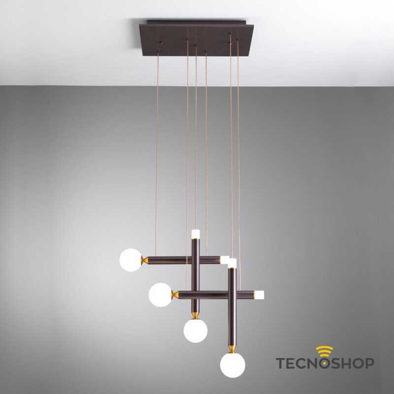 VIVIDA SOSPENSIONE SEVENTY 3000K 2640LM NERO ORO - immagine 4