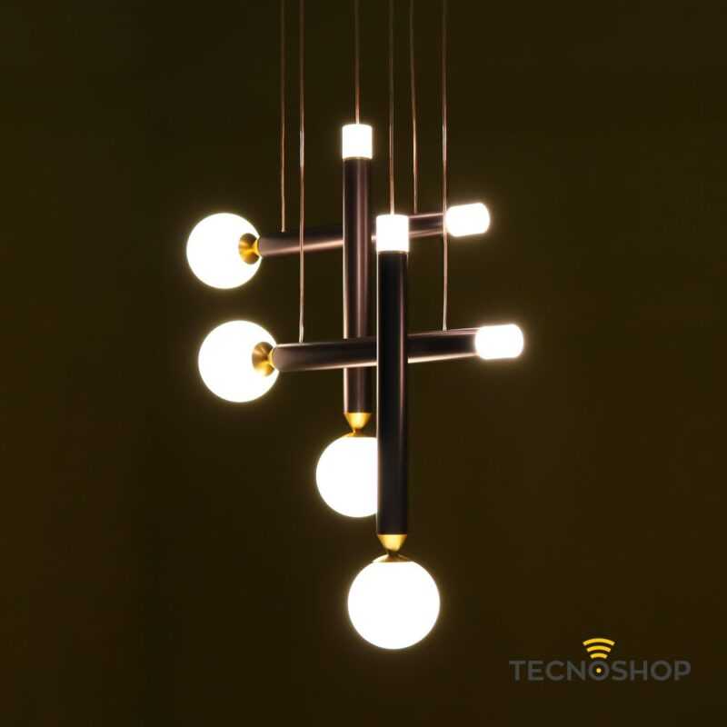 VIVIDA SOSPENSIONE SEVENTY 3000K 2640LM NERO ORO - immagine 3