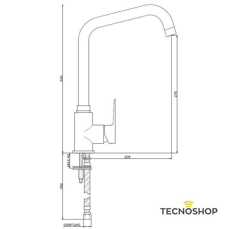 GABOLI MISCELATORE LAVELLO CUCINA CURVO SERIE "KHUGA" CROMATO - immagine 2