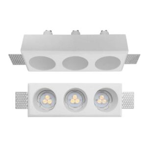 REDO "XGESS" MINI FARETTO 3 LUCI RASO SOFFITTO GU10 225X85 MM