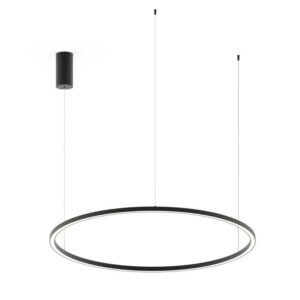 INTEC SOSPENSIONE LED CIRCOLARE "HOOP" 60W D.120cm TRICOLOR NERA