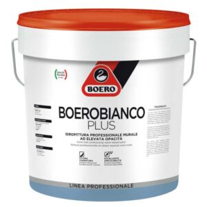 BOERO BIANCO PLUS IIDROPITTURA TRASPIRANTE MURALE AD ELEVATA OPACITÀ 14 LT