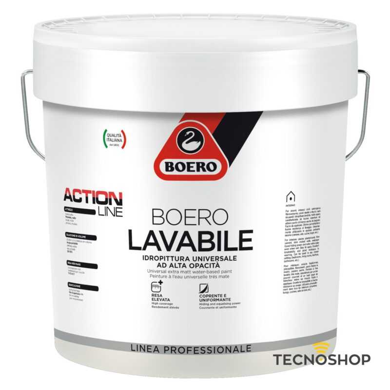 BOERO LAVABILE IDROPITTURA UNIVERSALE AD ALTA OPACITA' DA 5 LT