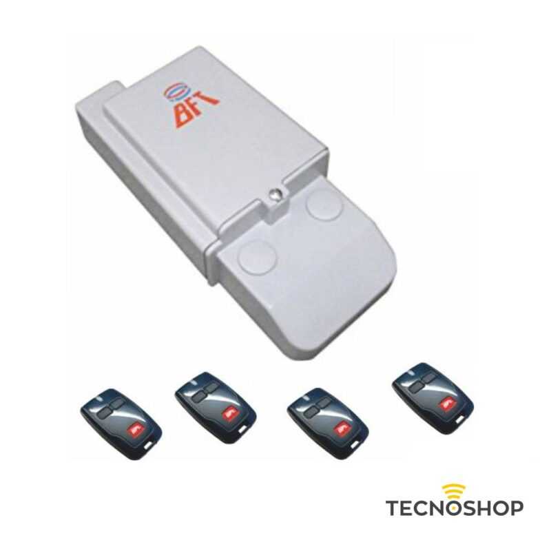 BFT KIT RICEVENTE BICANALE 433 MHz CON 4 TELECOMANDI