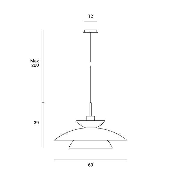 MILOOX SOSPENSIONE "KLOE" 1xE27 CON FINITURA TORTORA - immagine 2