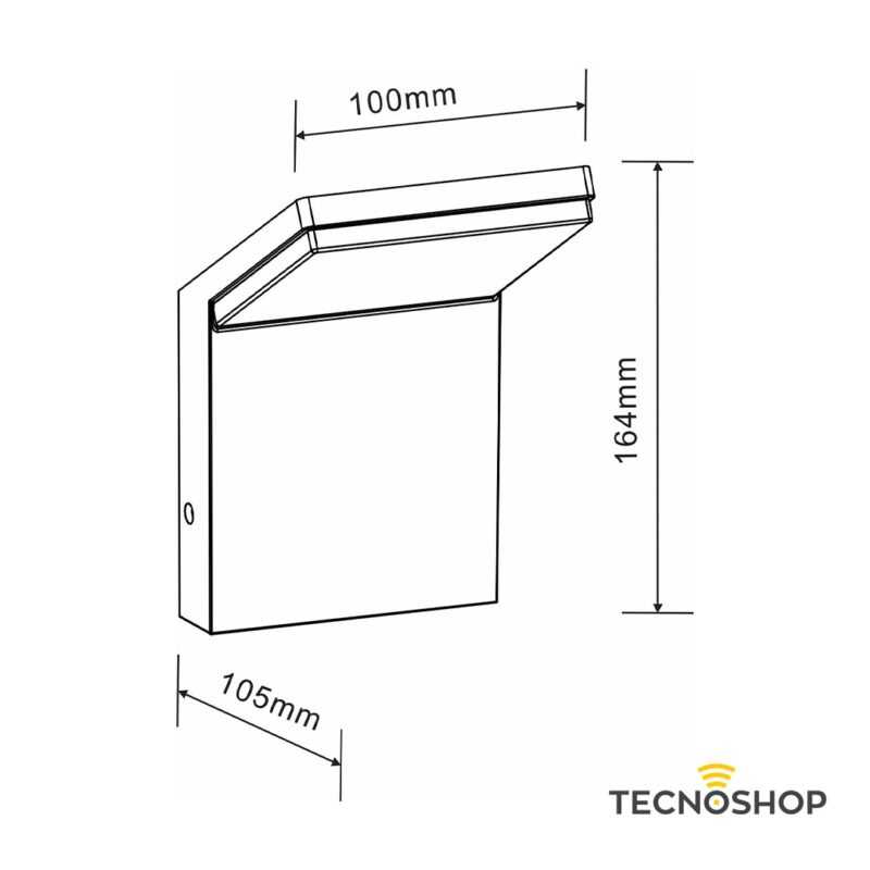 BENEITO APPLIQUE LED "NEO" 9W 3000K 120° IP54 NERO - immagine 4