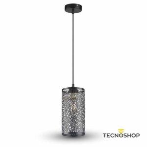 SOSPENSIONE NERA CON PORTALAMPADA E27